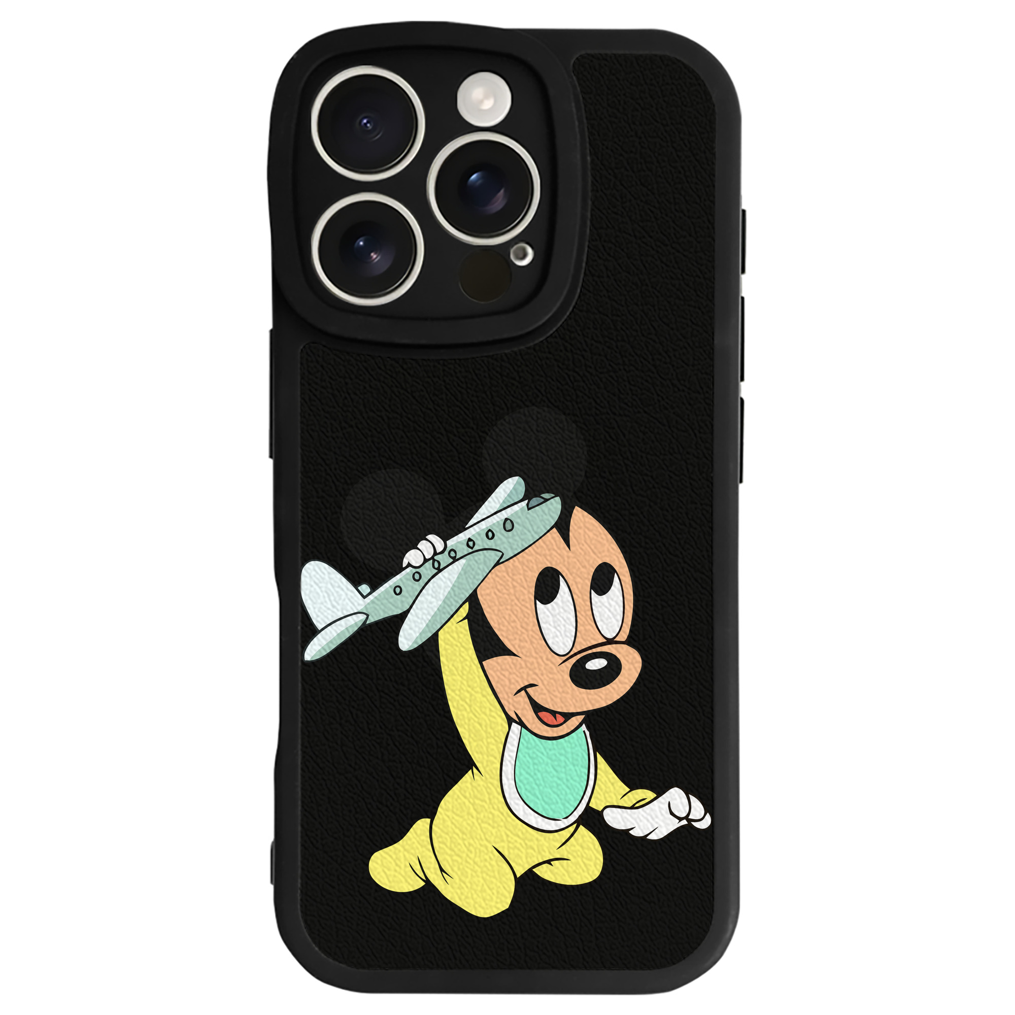 （画像用） ミッキーマウス Mickey Mouse 【iPhone 16シリーズ対応】シリコンスマホケース（レザー調） 材質：シリコン